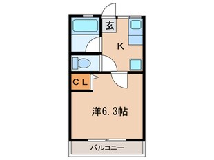 シティハイム　ホソカワＢの物件間取画像